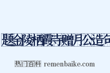 题金陵栖霞寺赠月公造句是什么意思的图片
